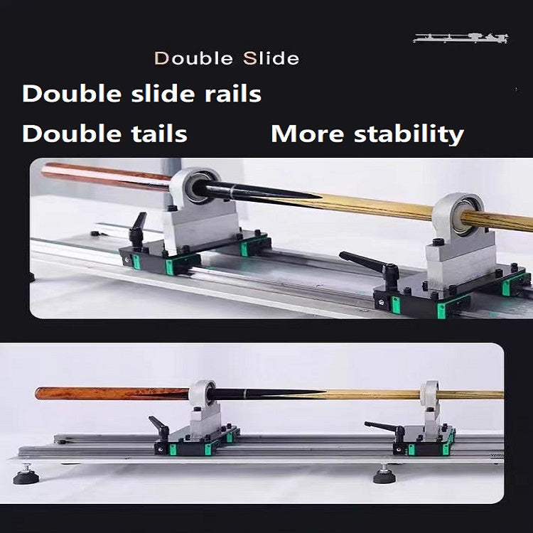 Double-head double-track cue lathe, billiard cue repair machine, billiard rod machine tool, billiard cue repair lathe, billiard supplies