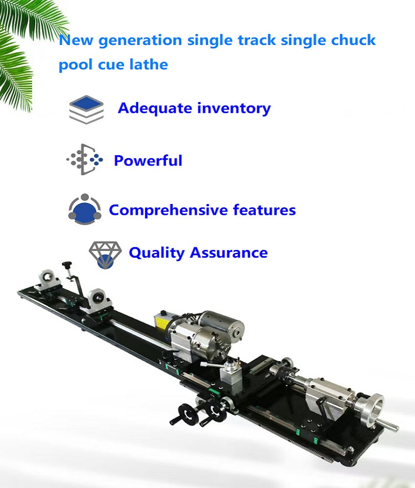 Single track single chuck cue lathe, billiard cue lathe, billiard cue repair machine, billiard cue repairer,